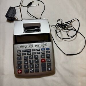 Canon Silver and Black Desktop Calculator